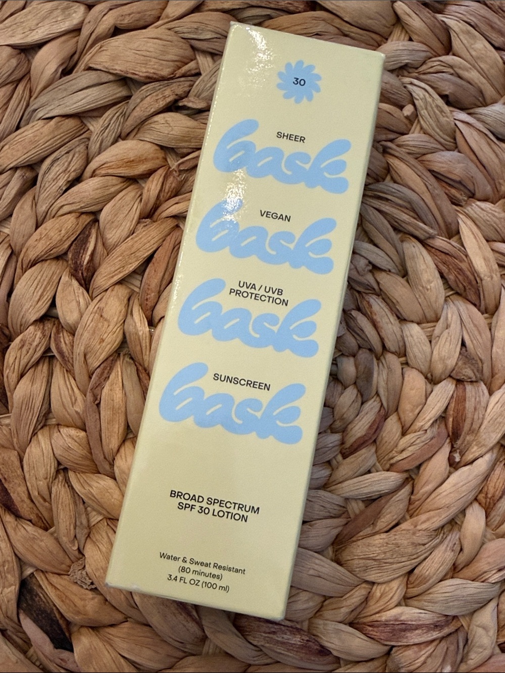 BASK  Sunscreen Broad Spectrum SPF 30 Lotion - Pale Yellow Packaging Brand new